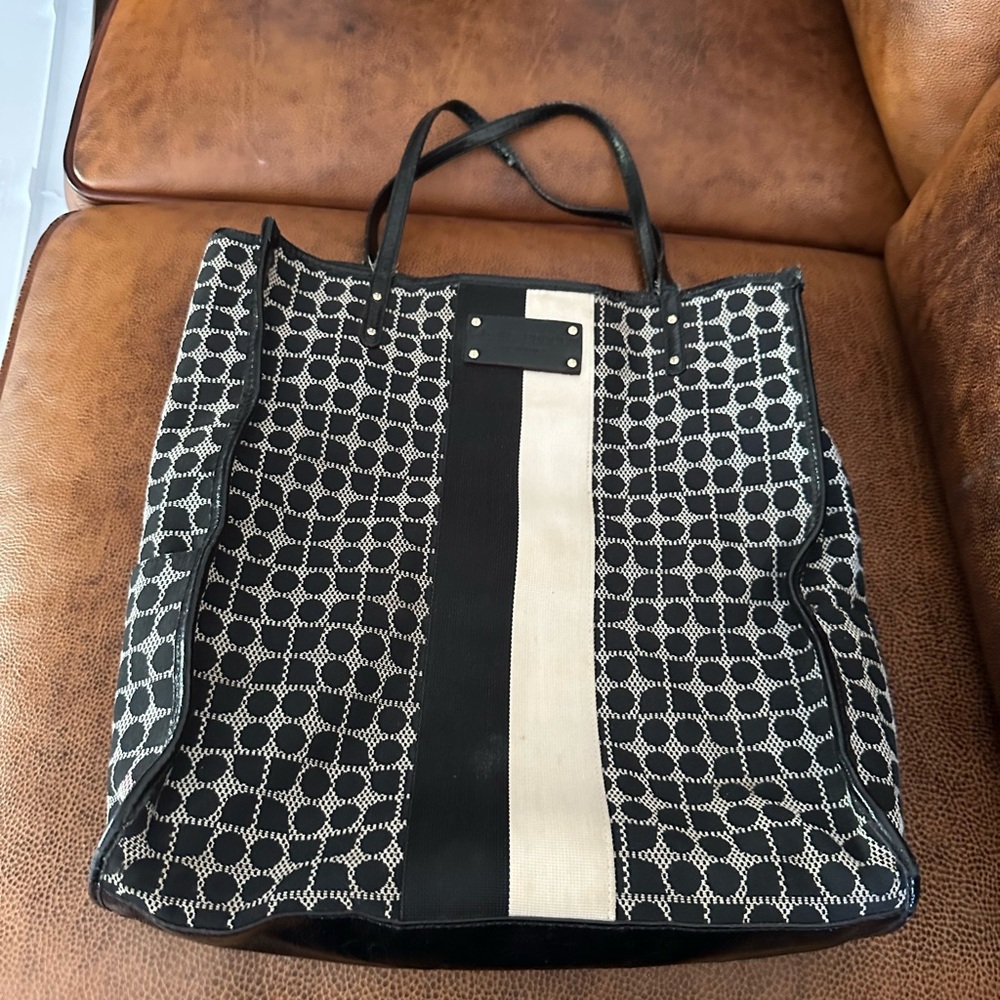 Kate Spade Black and White Patterned Tote Bag